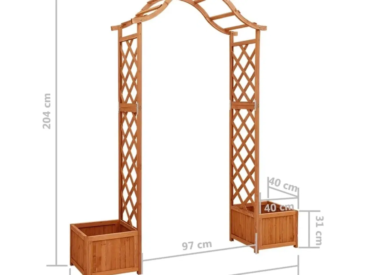 Billede 5 - Havepergola med plantekasse massivt fyrretræ