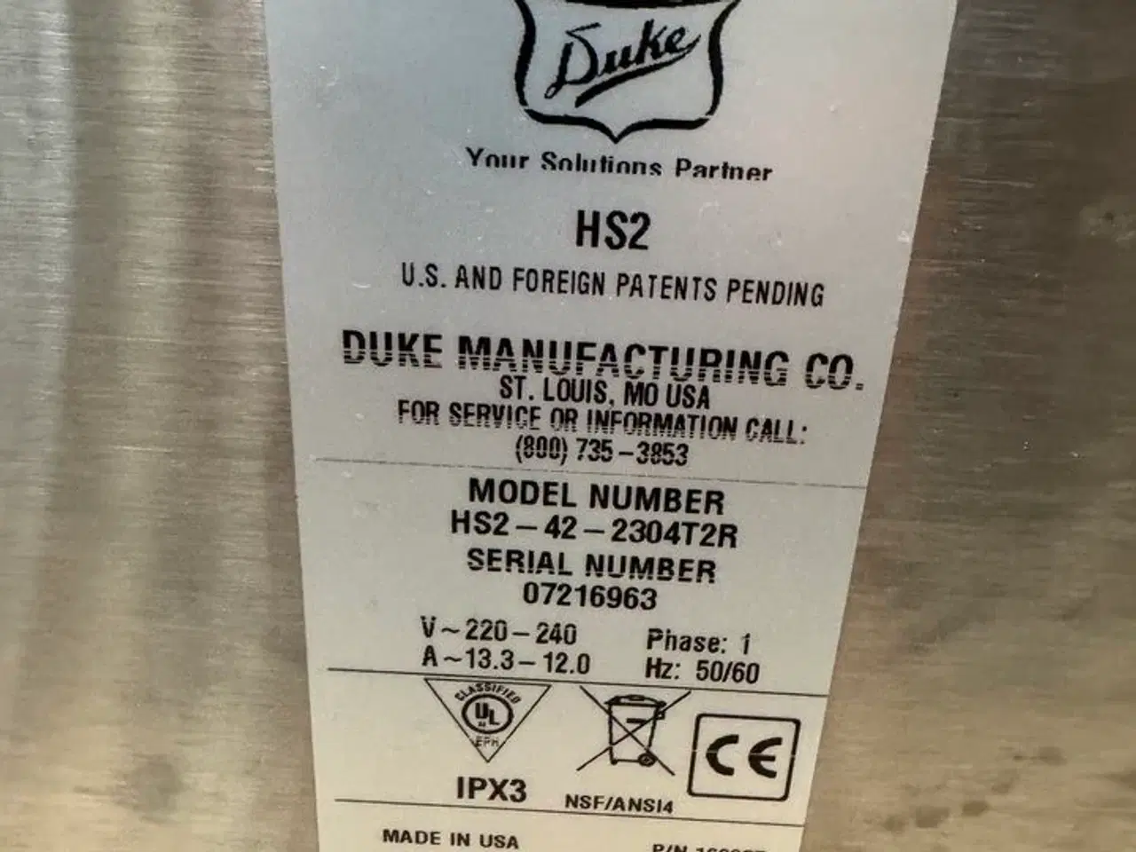 Billede 3 - Duke HS2-42-2304T2R varmehold MOMSFRI