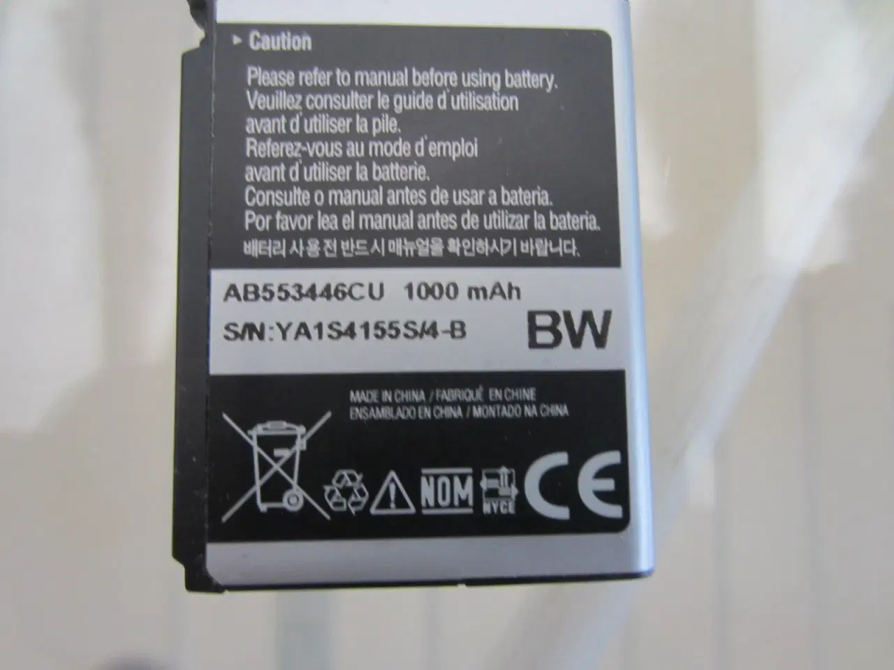 Billede 2 - Originalt Samsung AB553446CU Batteri Li-Ion 3.7 V
