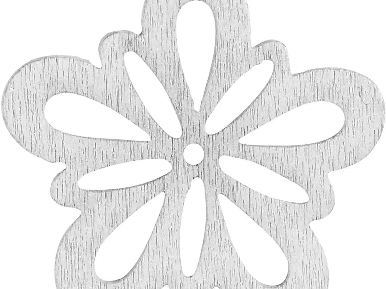 Billede 1 - Råhvide træfinér blomster, 27 mm, 20 stk.