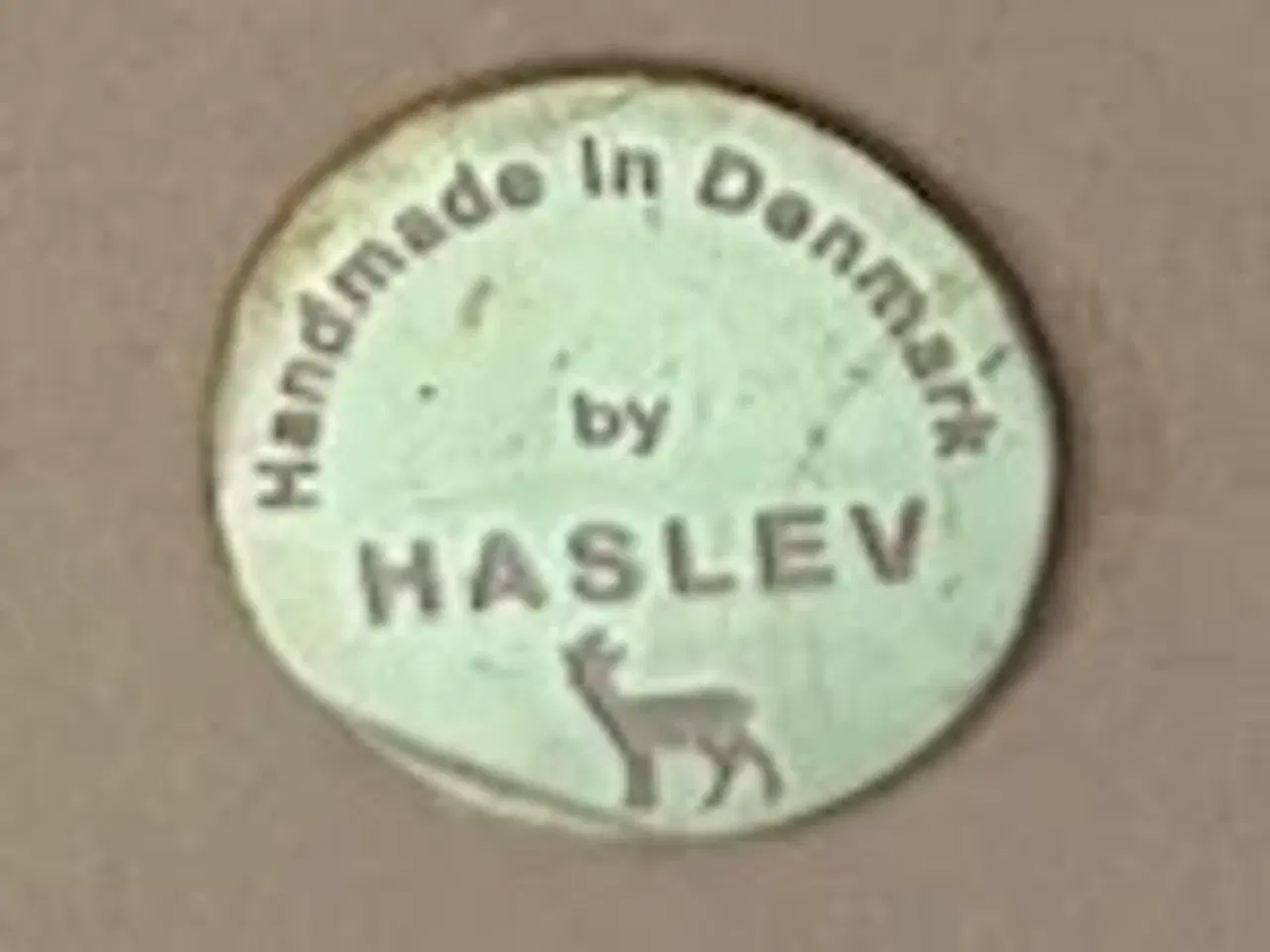 Billede 4 - Haslev Spisebord I sort linoleum og eg 