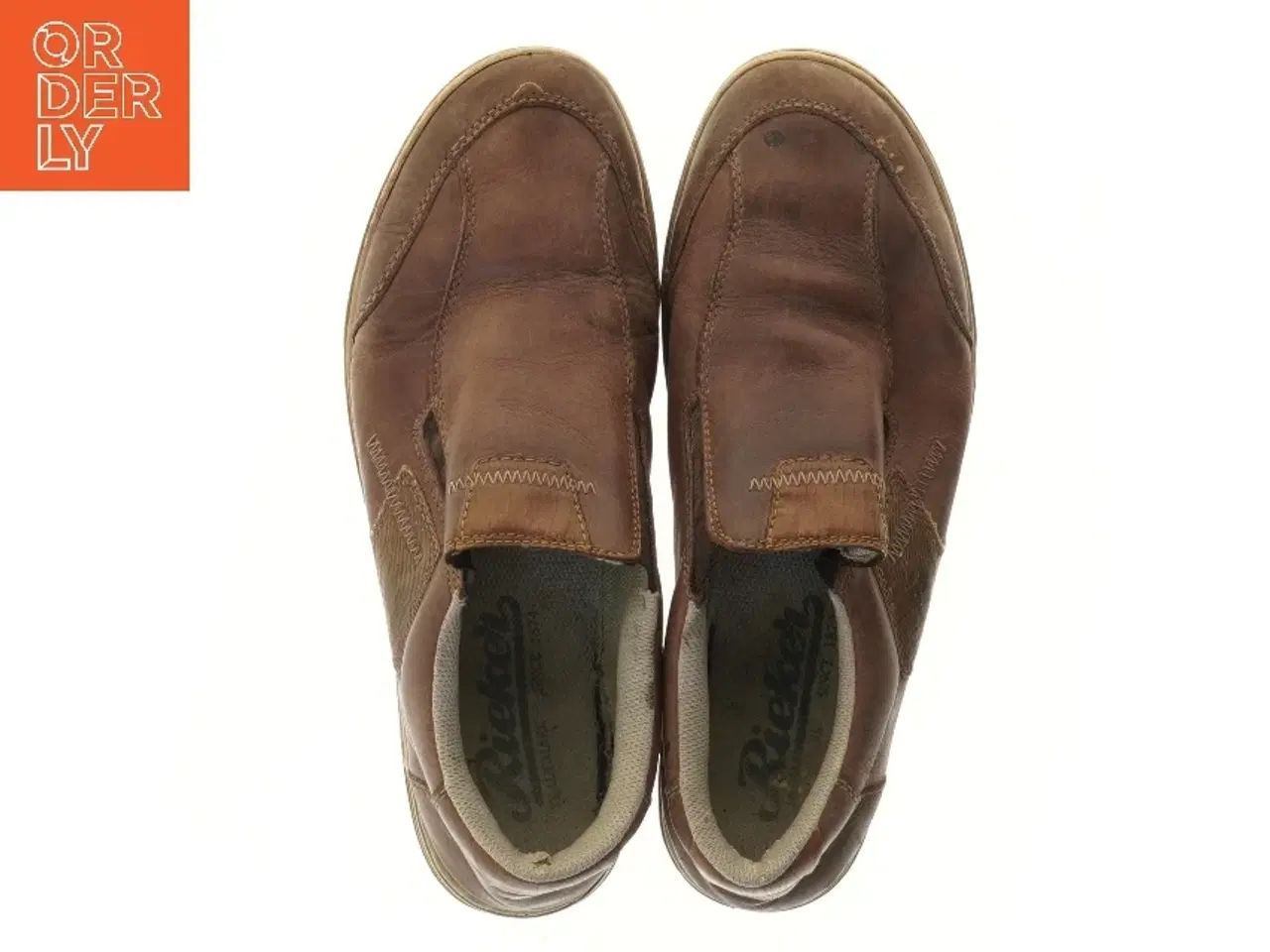 Billede 5 - Brune læder slip-on sko str. 44 fra Rieker (str. 44 )