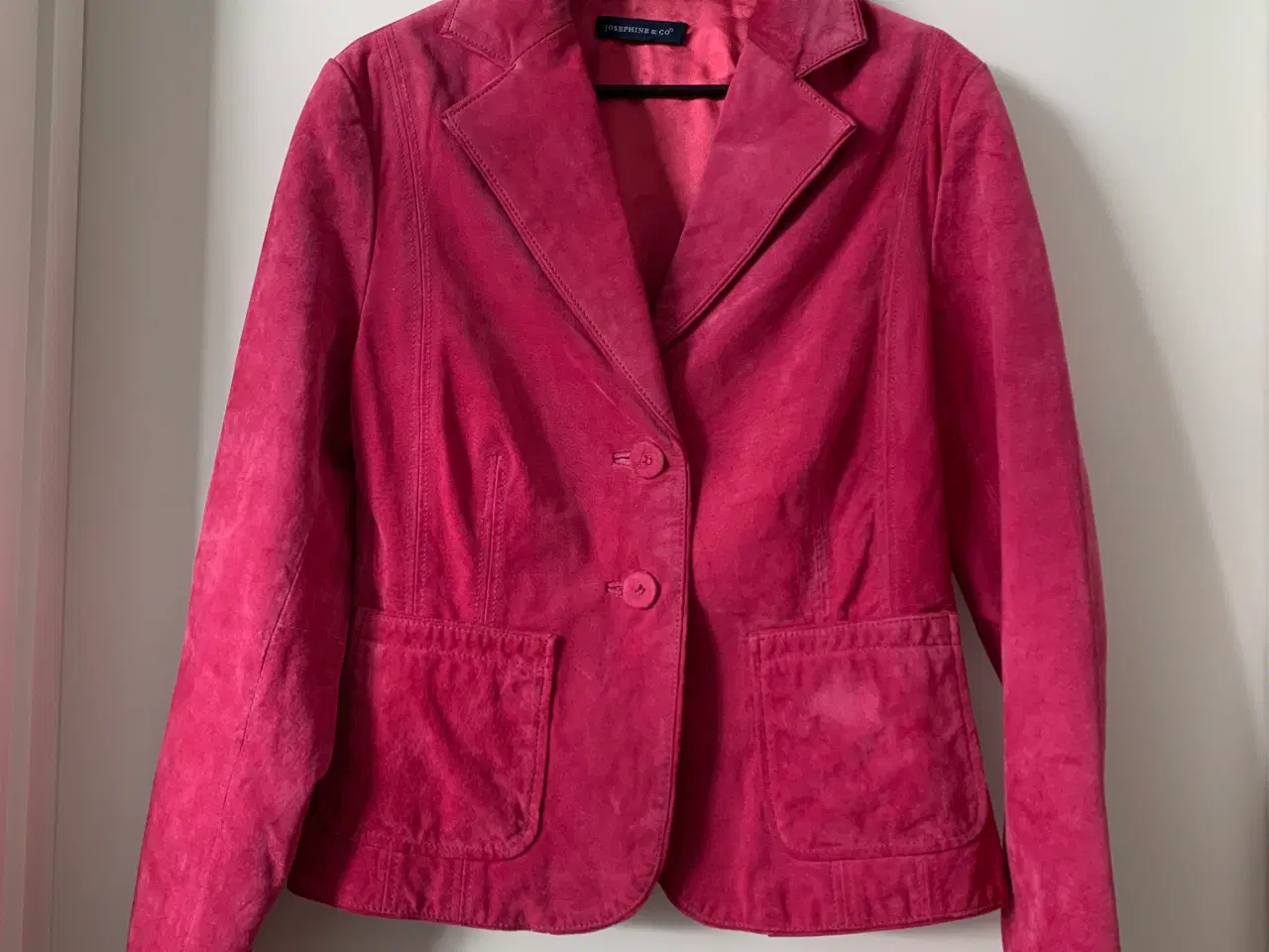 Billede 1 - Pink ruskindsjakke vintage