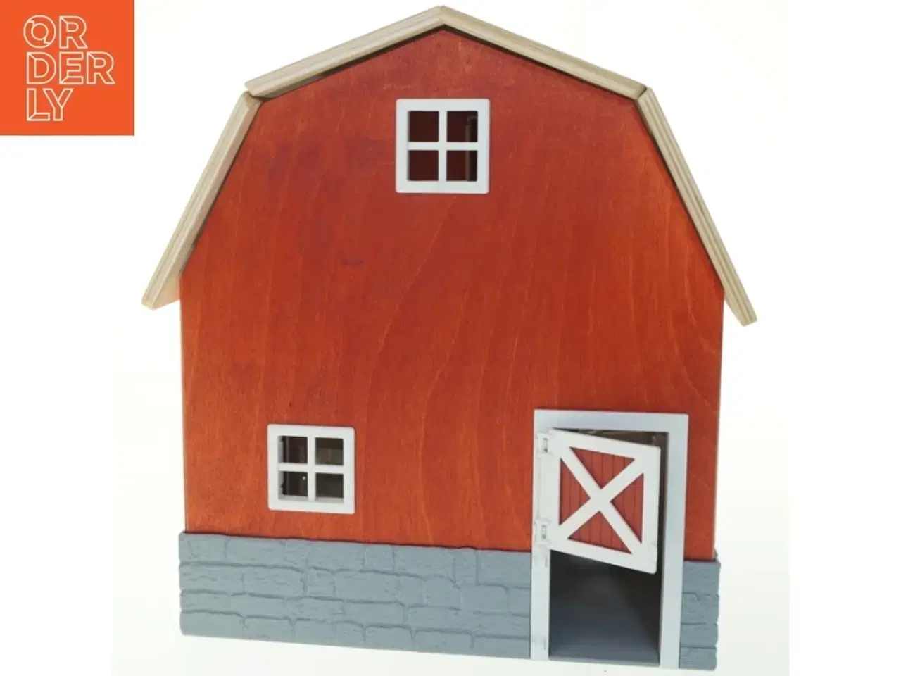 Billede 3 - Model hestestald med figurer (str. 48x29 cm)