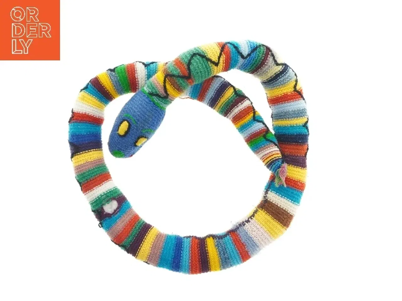 Billede 1 - Håndstrikket multifarvet hundeseng (str. 186 cm)