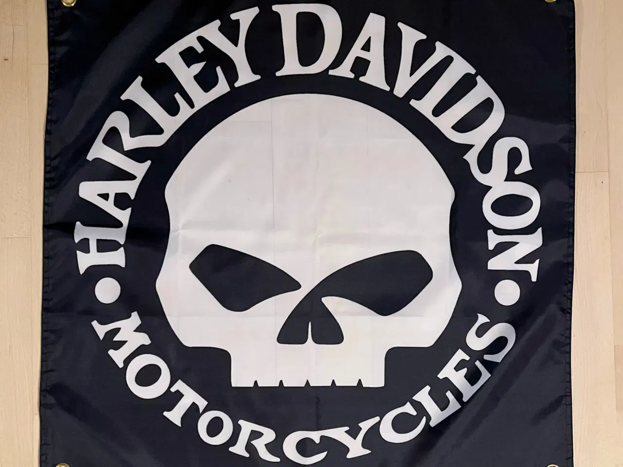 Billede 1 - Flag med Harley-Davidson skull 