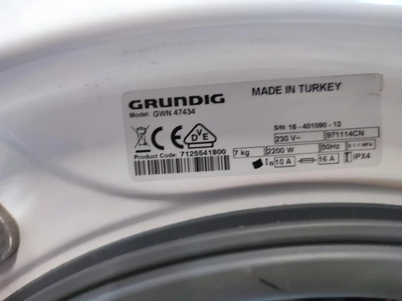 Billede 2 - Grundig GWN4734 vaskemaskine