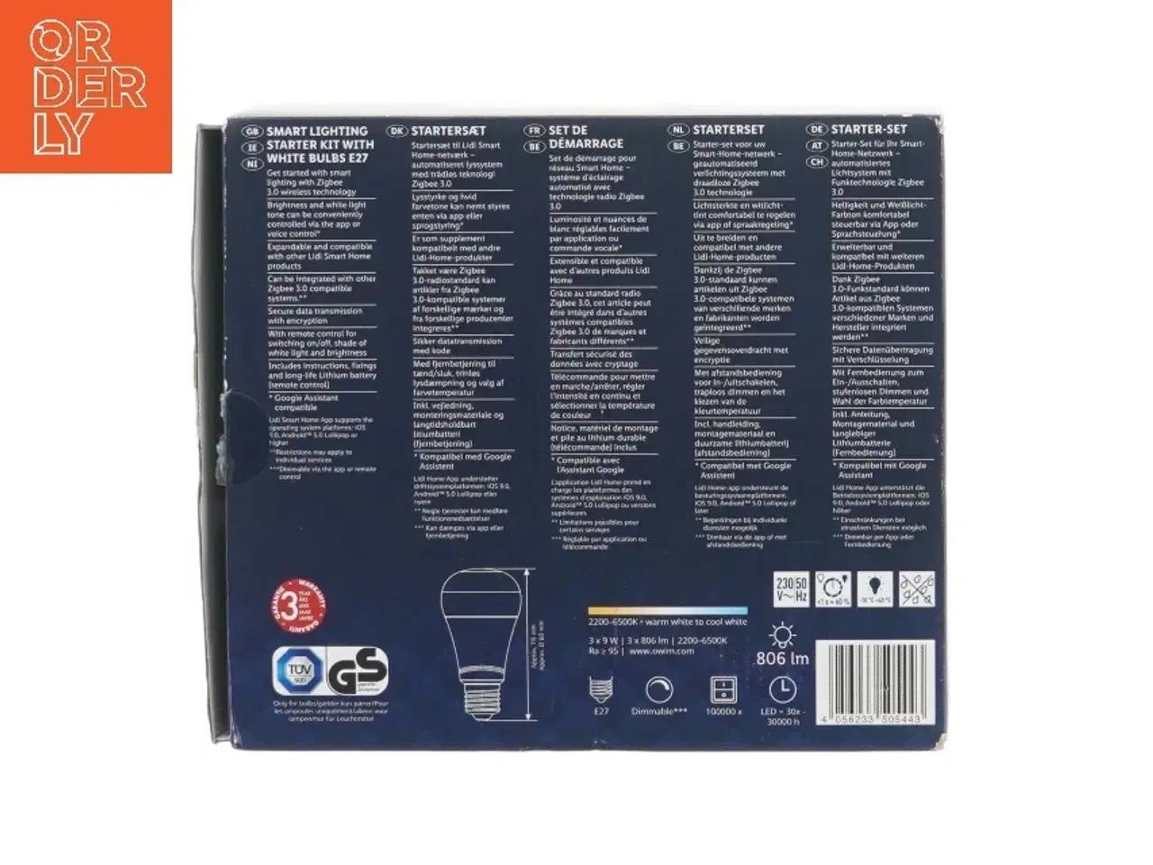 Billede 2 - Smart lys starter kit med hvide pærer E27 fra Silvercrest (str. Ø 60 mm længde 115 mm)