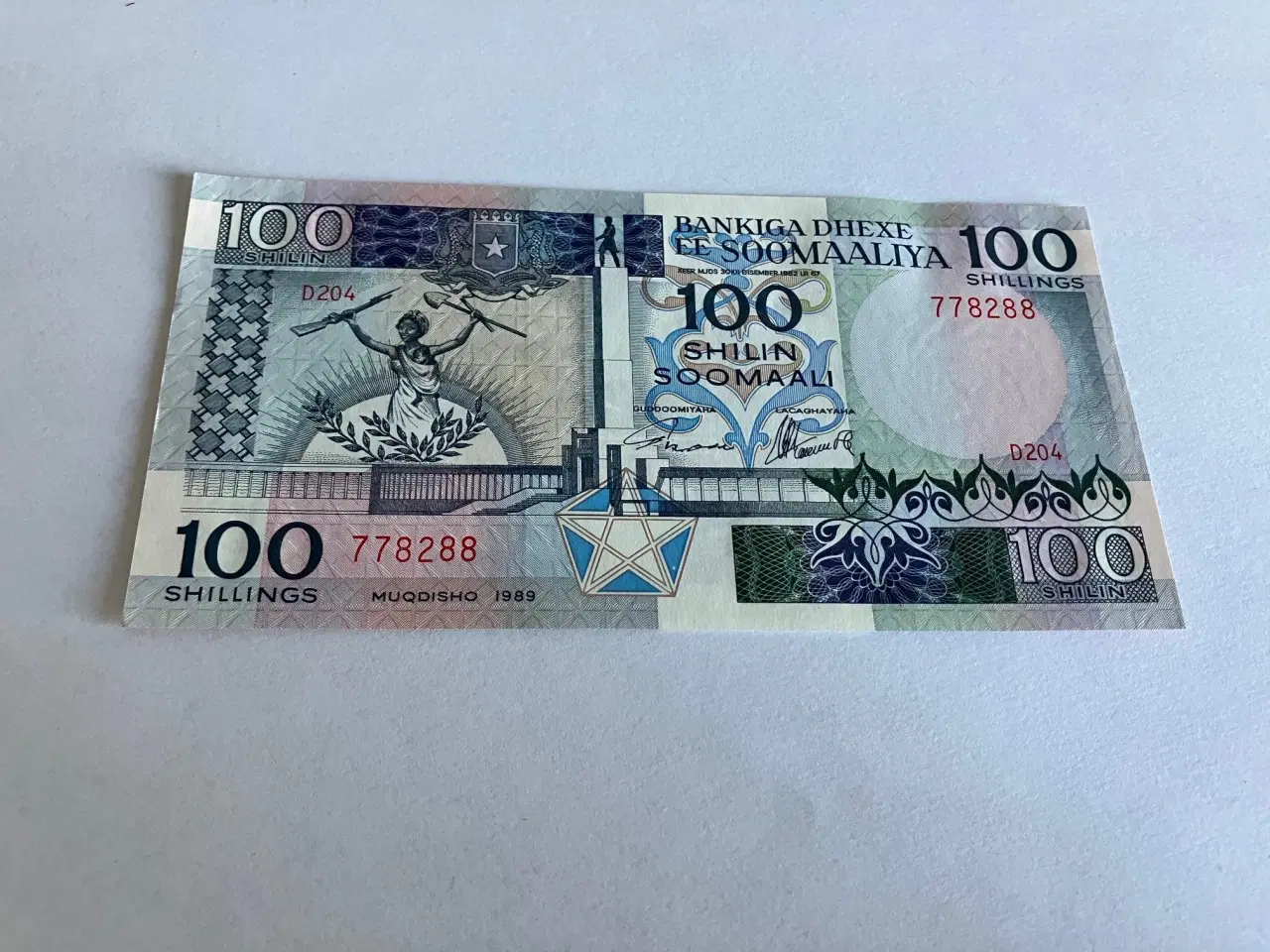 Billede 1 - 100 Shiling Somalia 1989