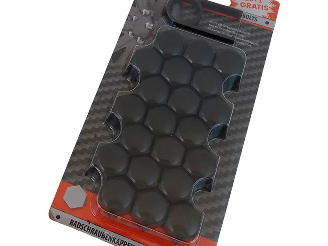 Billede 1 - Møtrikskjuler 21 stk. 19 mm sort m. afmont værktøj