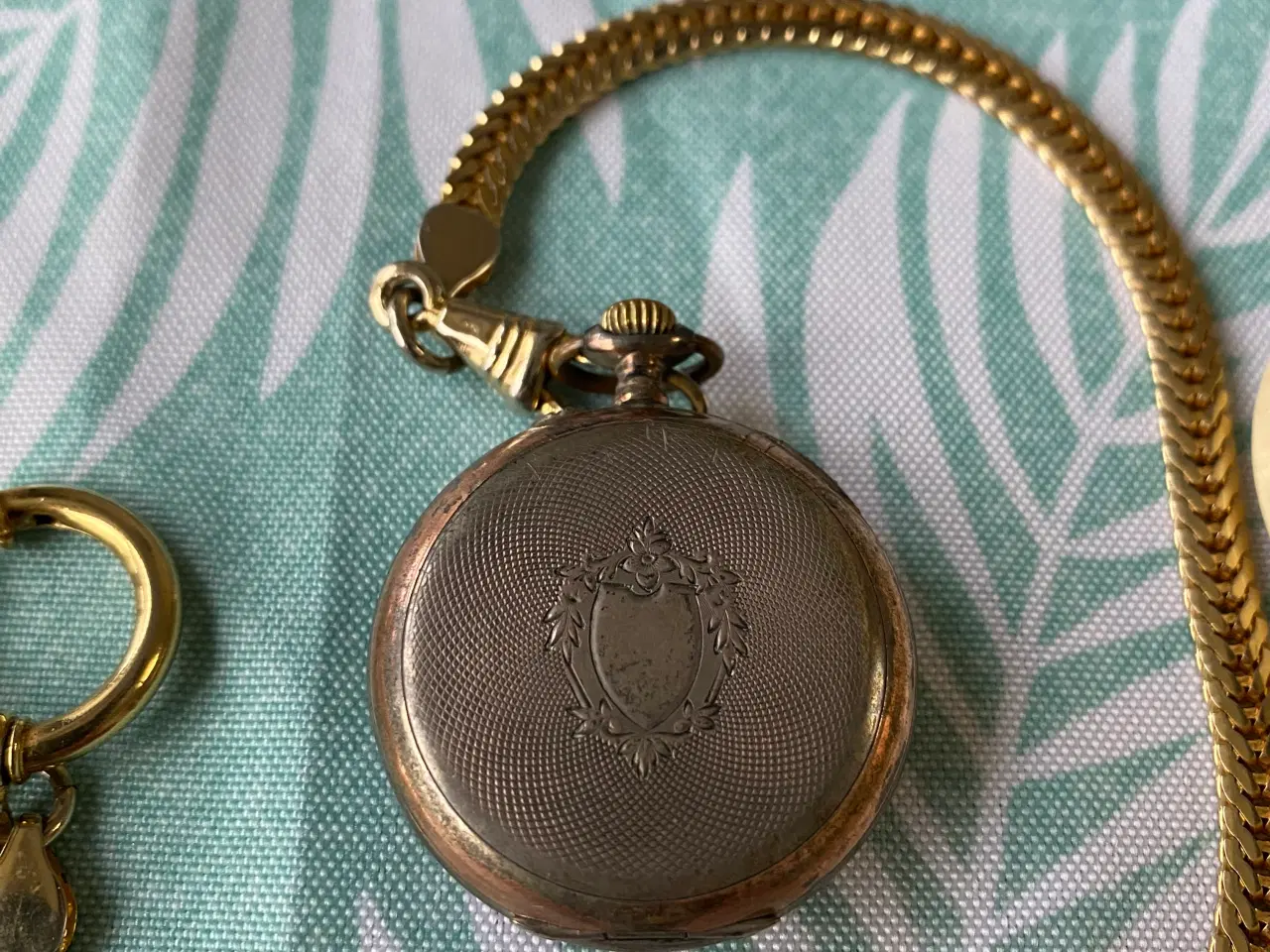 Billede 5 - Lommeur, urkasse. Kæden er som ny.