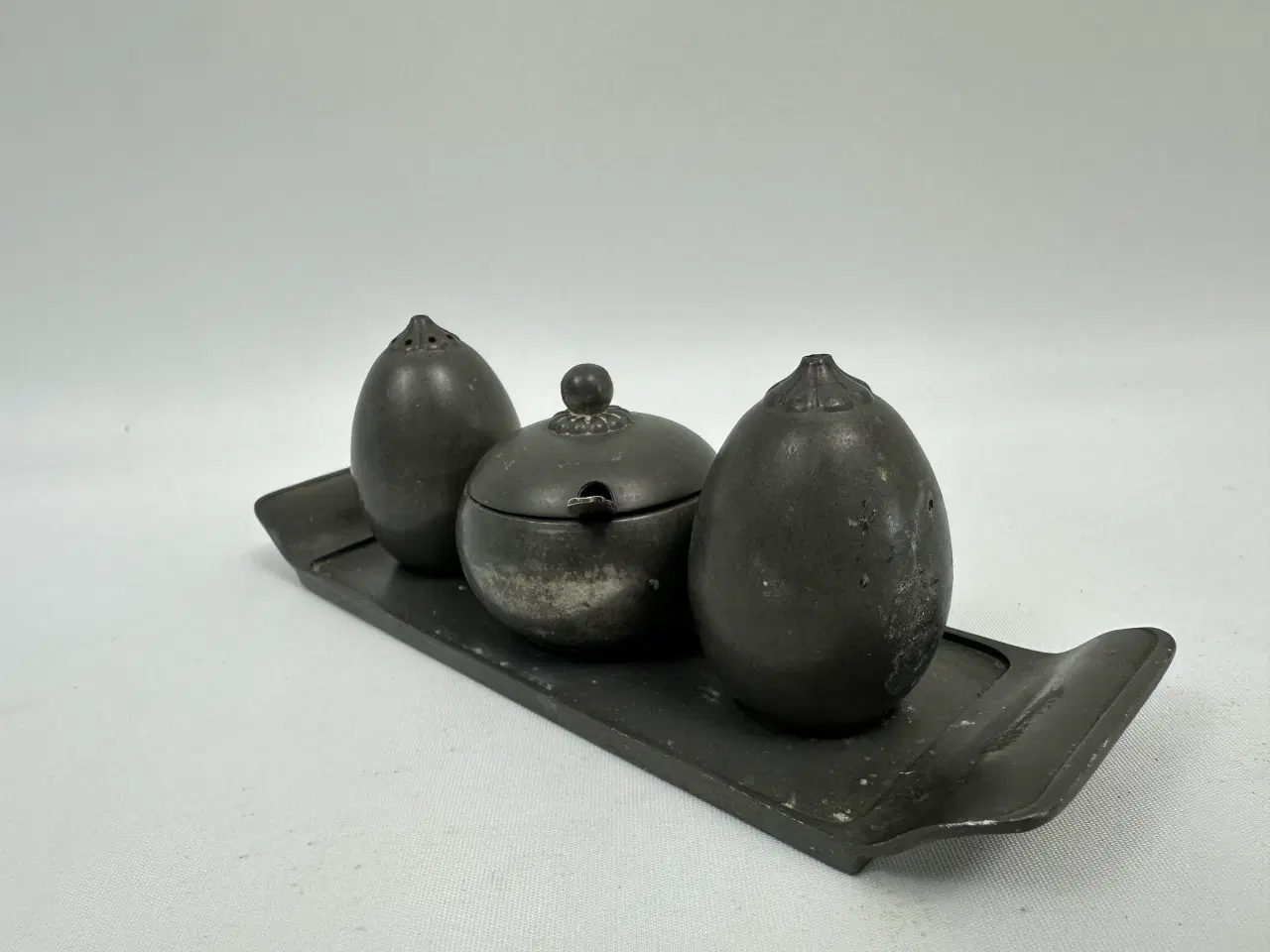 Billede 6 - Just Andersen, platmenage / Salt, Pebber, Kar
