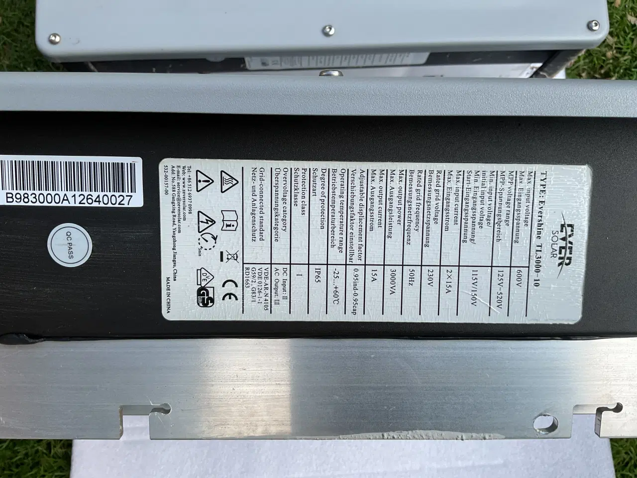 Billede 2 - 2 stk 3 kw inverter til solceller