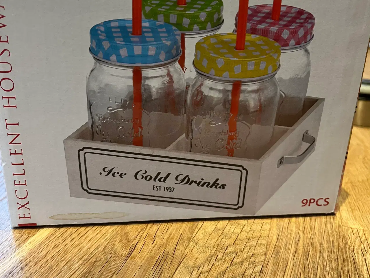 Billede 2 - Drinks glas med låg og sugerør