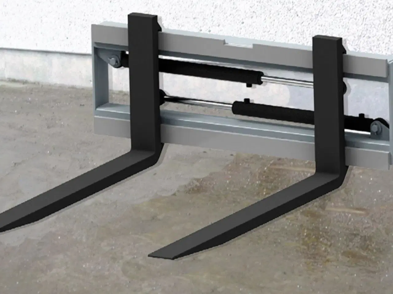 Billede 1 - - - - Pallegafler til minilæsser Hydraulisk justerbare