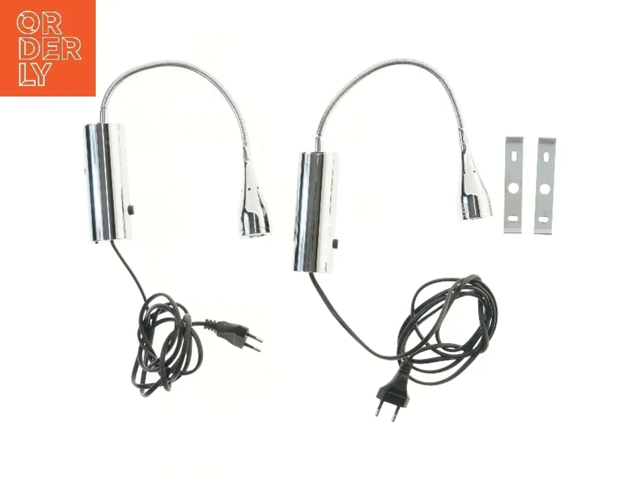 Billede 1 - Sæt af krom LED væglamper (str. 46 cm)