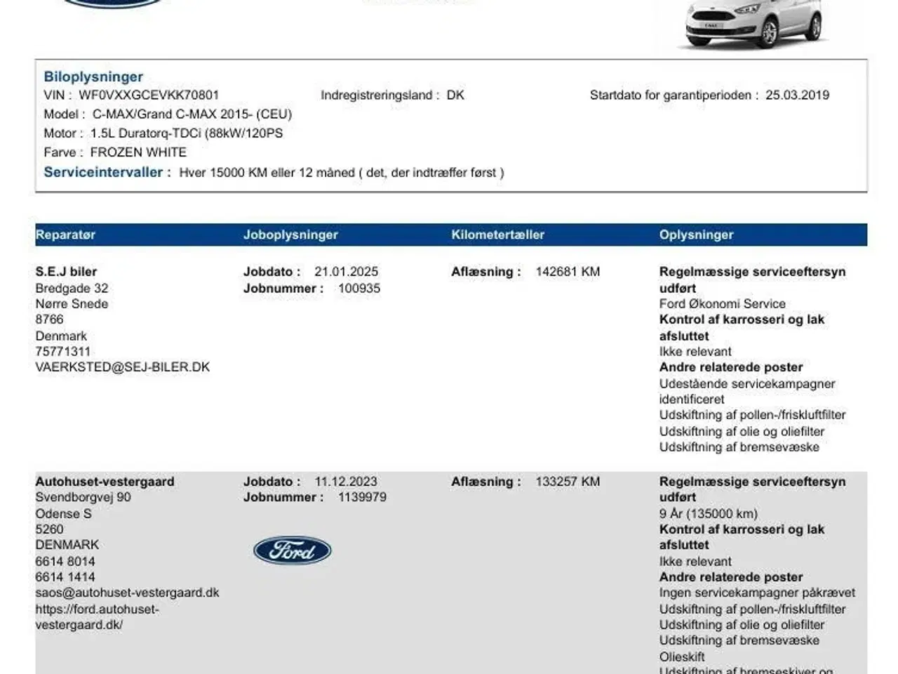 Billede 18 - Ford C-MAX 1,5 TDCi Business Powershift 120HK Van 6g Aut.