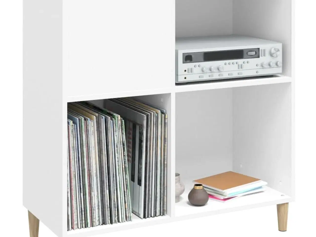 Billede 4 - Vinylskab 84,5x38x89 cm konstrueret træ hvid