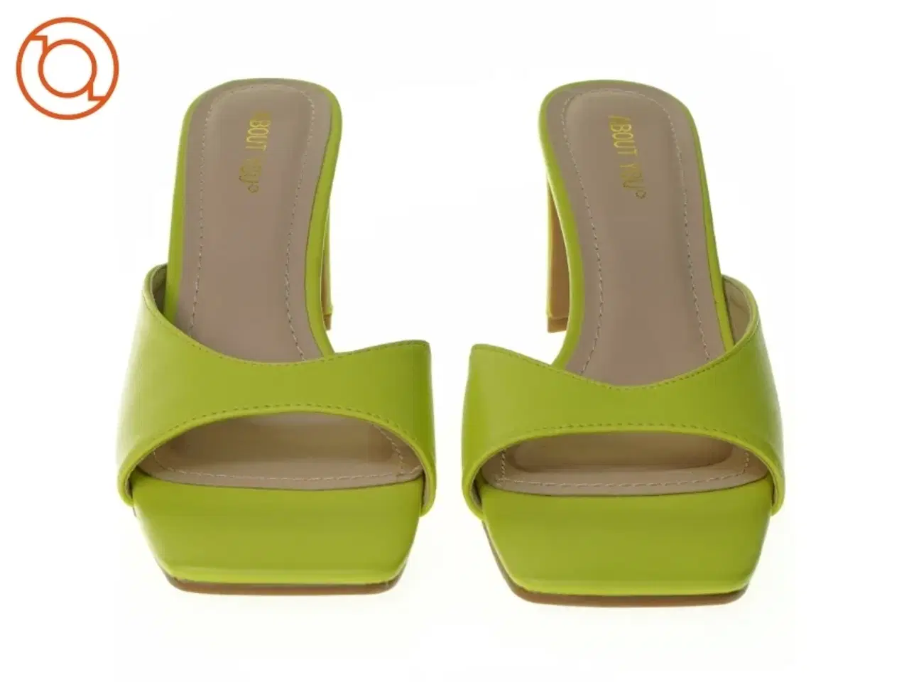 Billede 5 - Neon lime grønne Sandaler med blokhæl fra About You (str. 39)