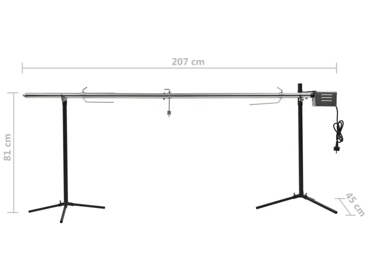 Billede 8 - Automatisk grill med motor rustfrit stål 207 x 45 x 81 cm