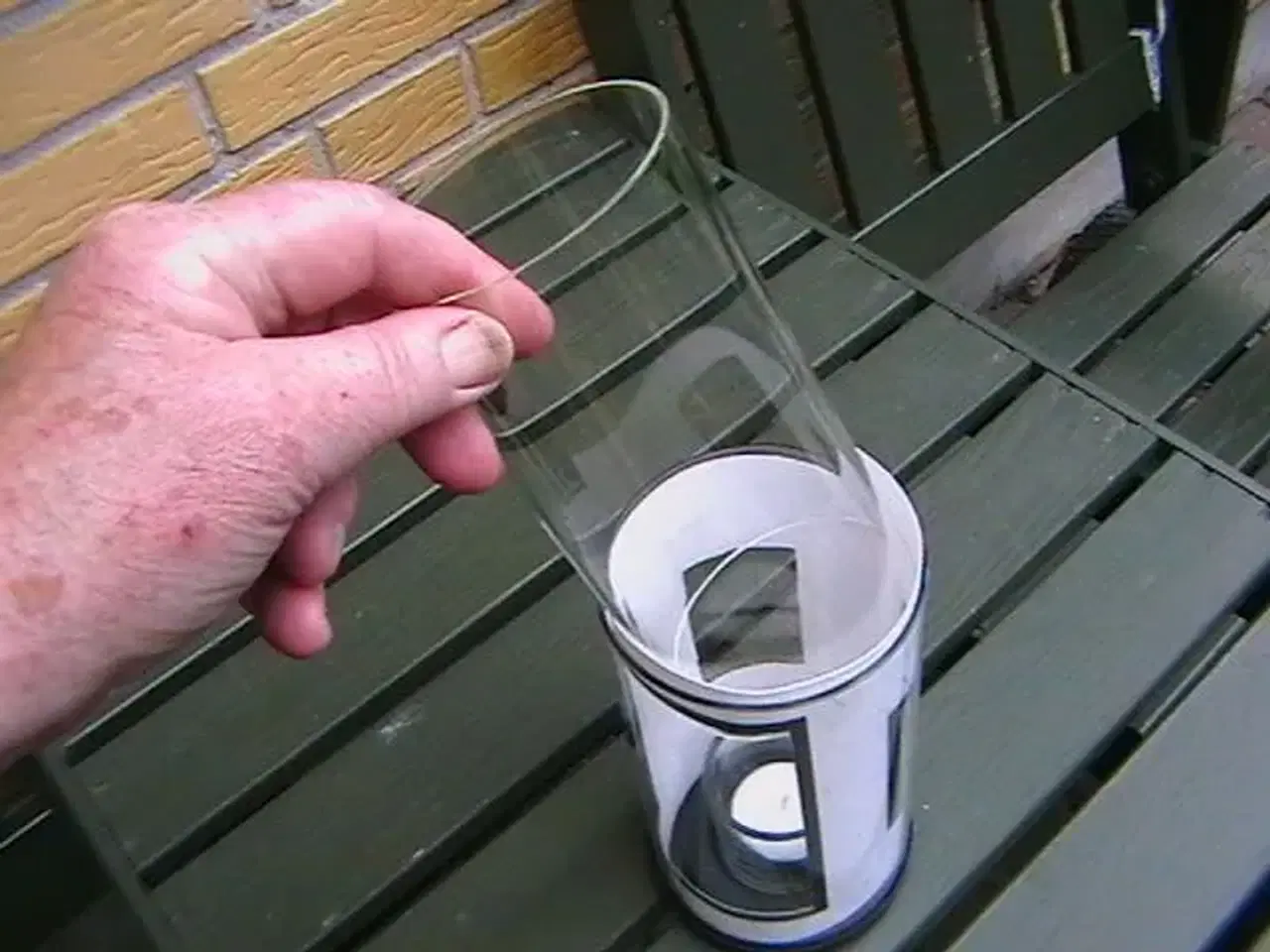 Billede 6 - Glas til fyrfadslys og 3 billeder.