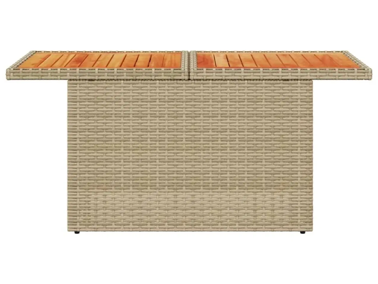 Billede 5 - Havebord 100x55x73 cm polyrattan og akacietræ beige