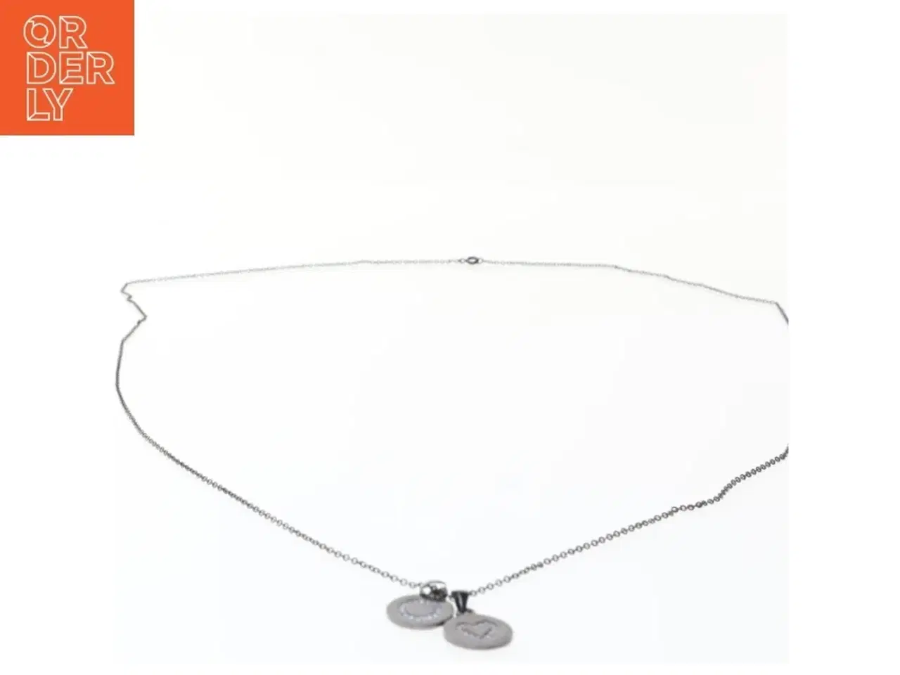 Billede 2 - Sølvhalskæde med vedhæng (str. 90 cm)