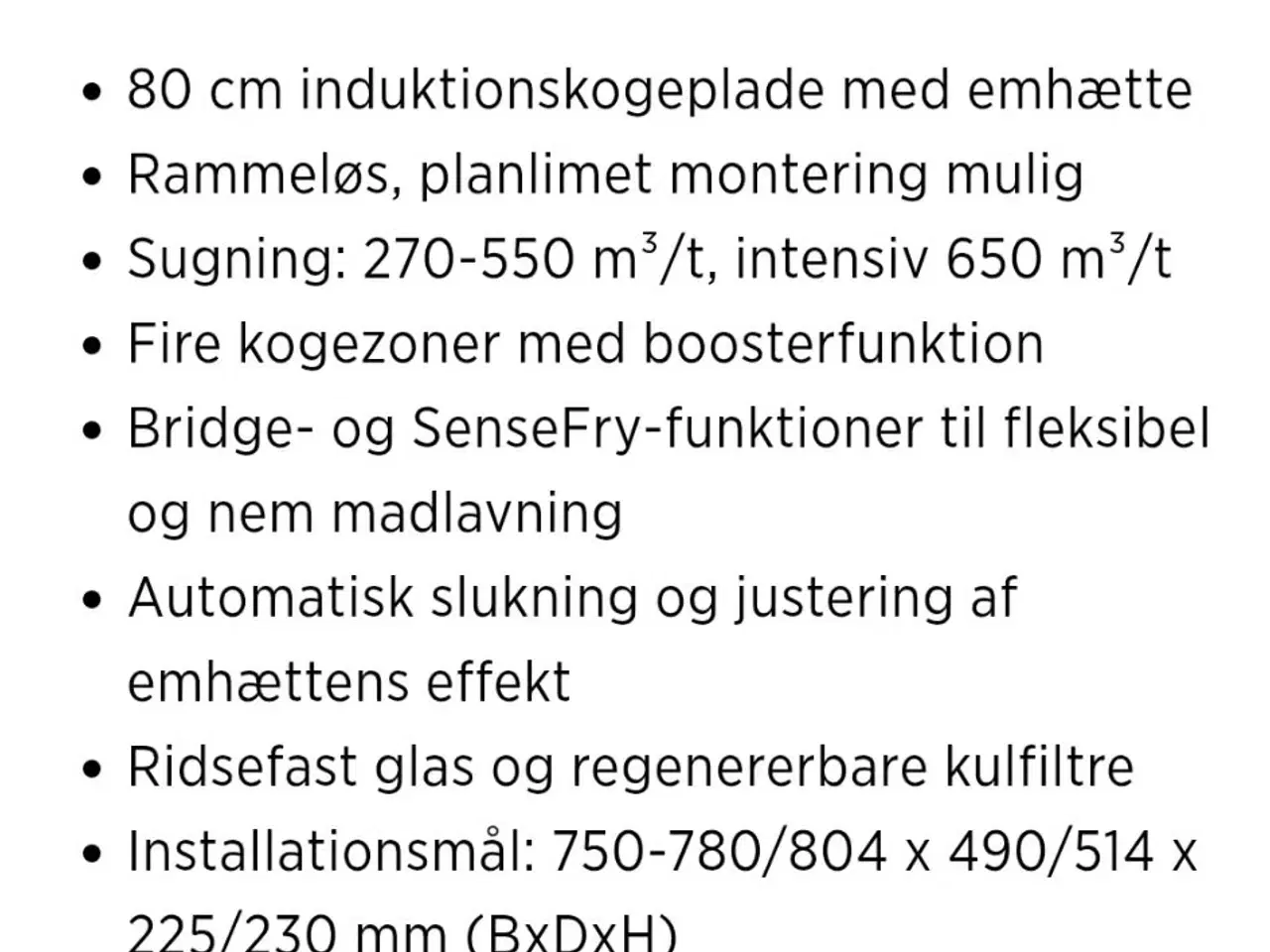 Billede 1 - AEG induktions kogeplade med emhætte 