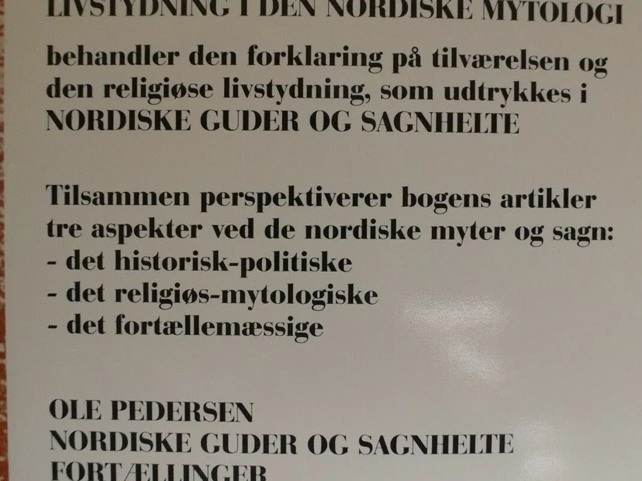 Billede 3 - livstydning i den nordiske mytologi, Af ole peders