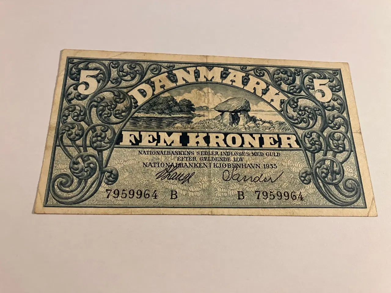 Billede 1 - 5 Kroner 1935 B Danmark