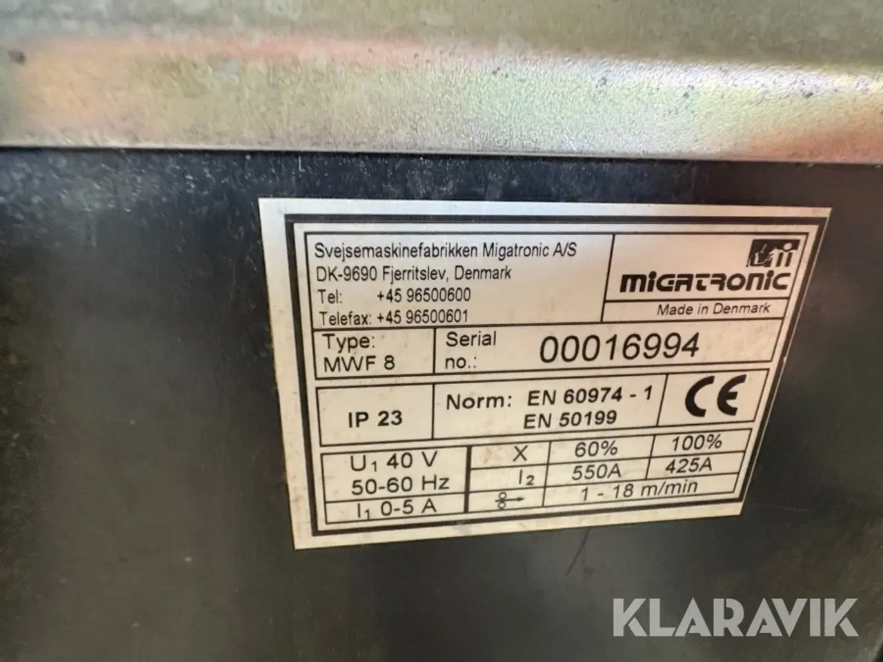 Billede 12 - Svejsemaskine Migatronic MIG 385