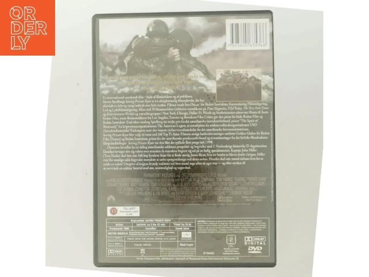 Billede 3 - Saving Private Ryan med Tom Hanks (DVD)