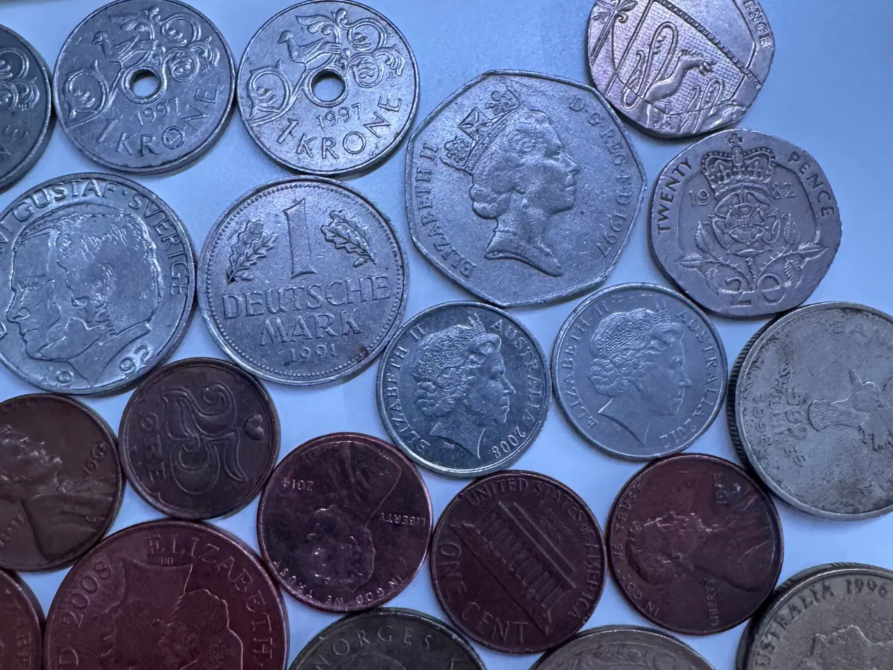 Billede 3 - Danske og udenlandske mønter