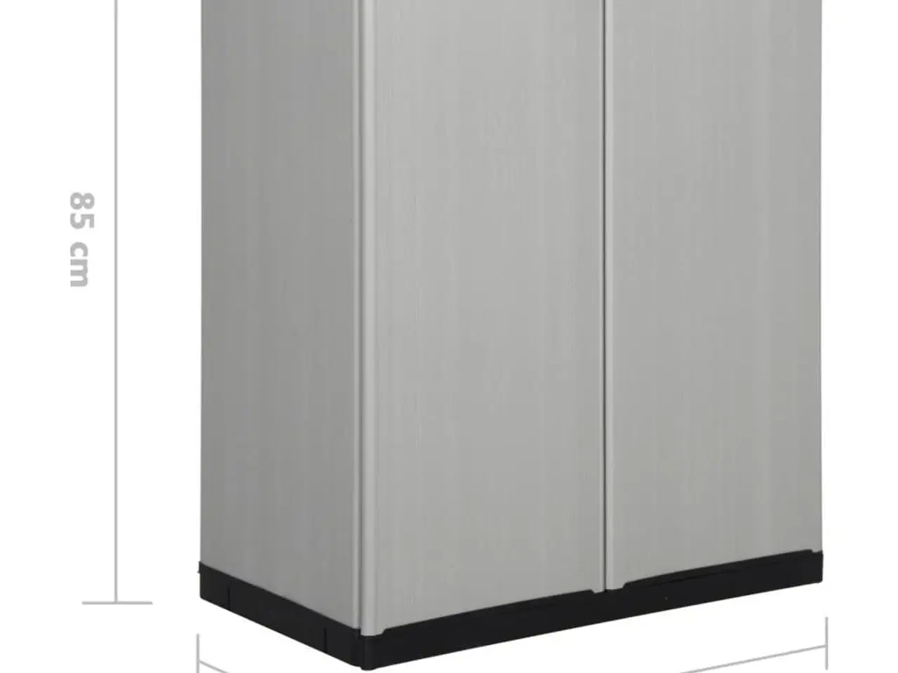 Billede 8 - Opbevaringsskab til haven 68x40x85 cm 1 hylde grå og sort