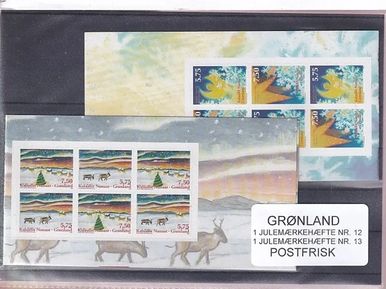 Billede 1 - Grønland - Julemærkehæfte Nr. 12 + 13 - Postfrisk