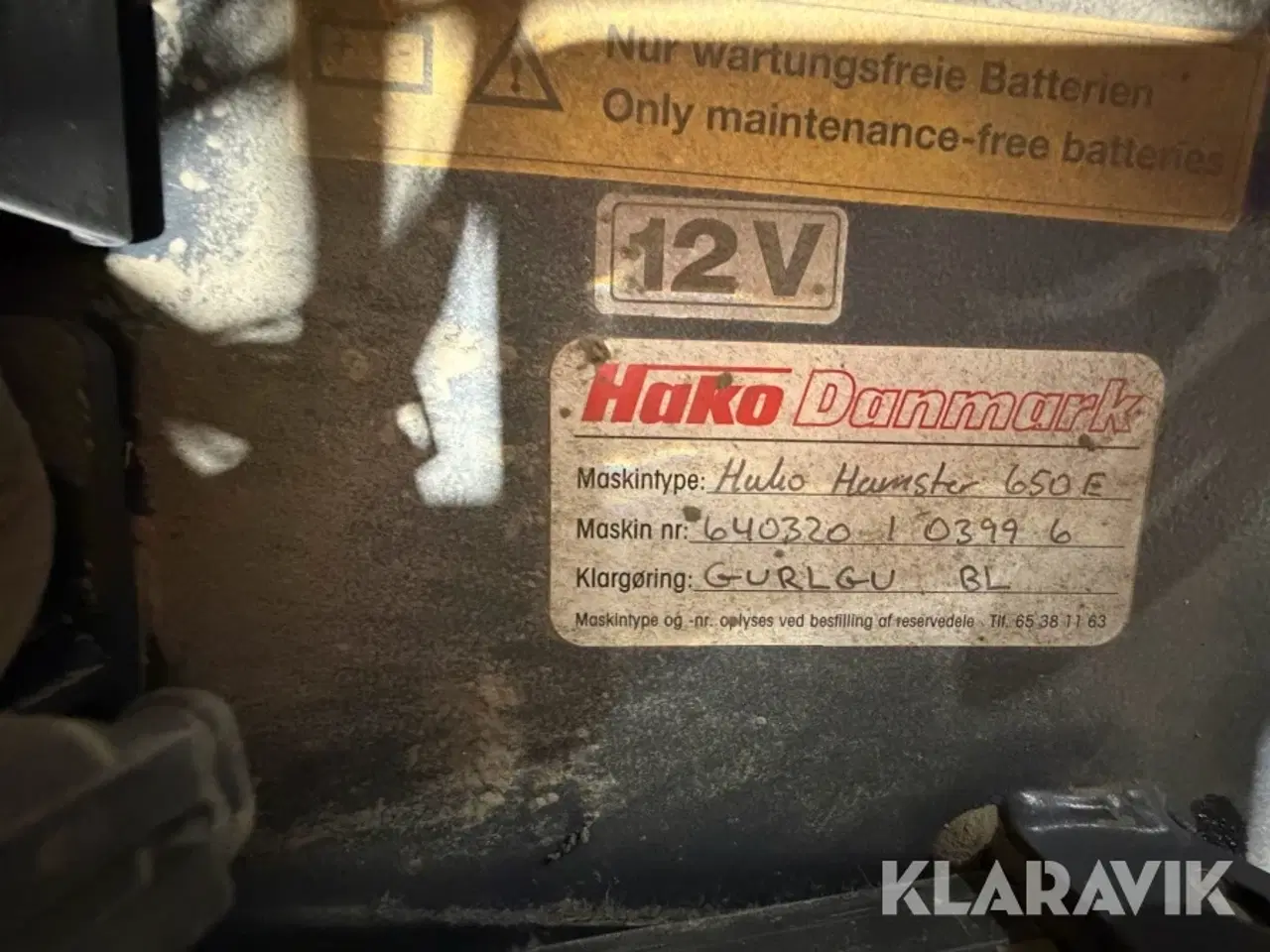 Billede 7 - Fejemaskine Hako Hamster 650 Batteridrevet