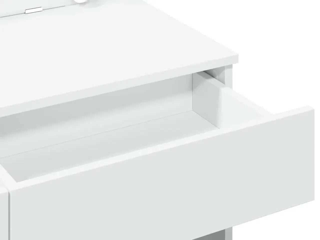 Billede 10 - Makeupbord med LED-lys 100x40x120 cm hvid