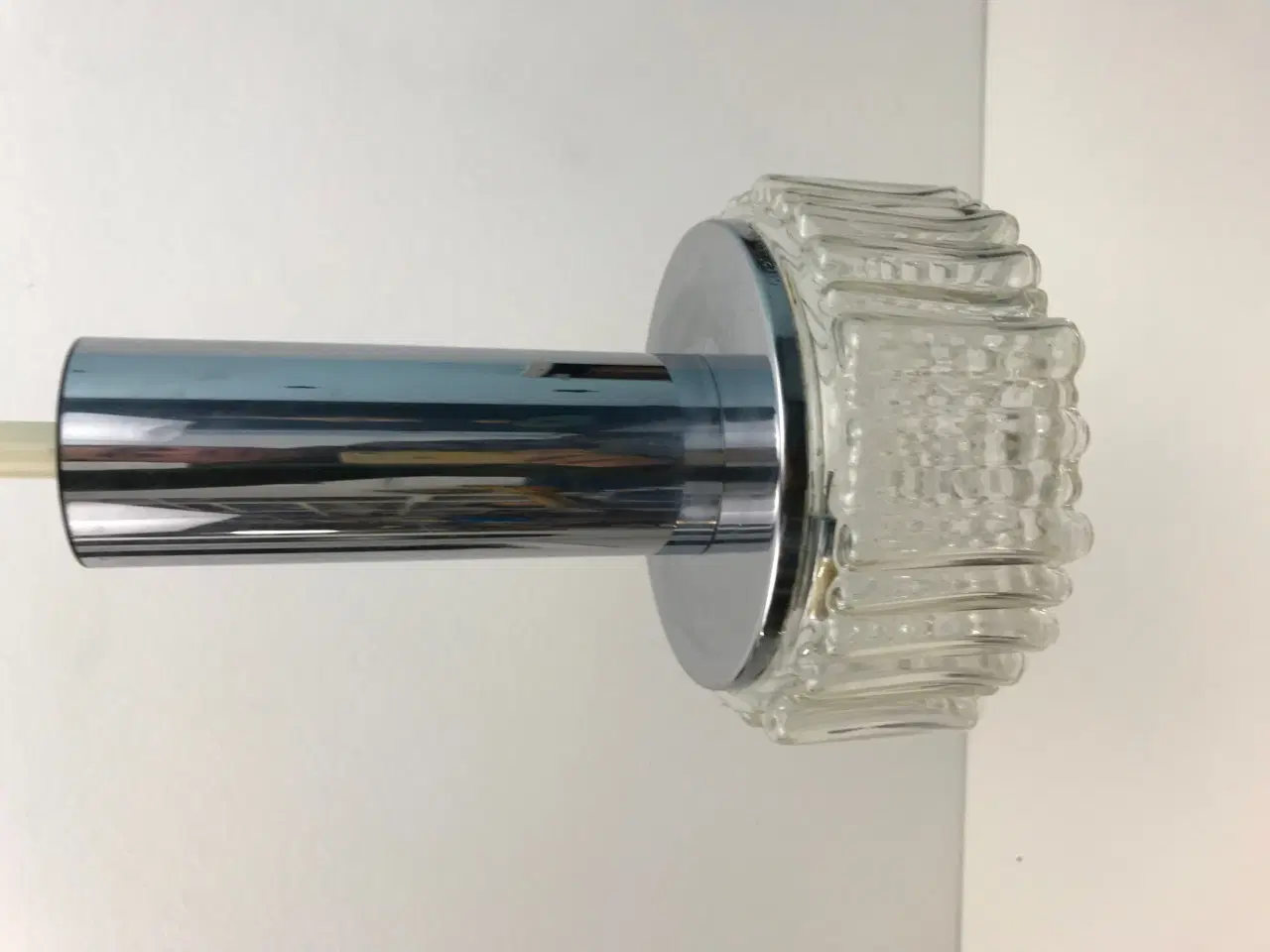 Billede 1 - Retro pendel chrome og glas