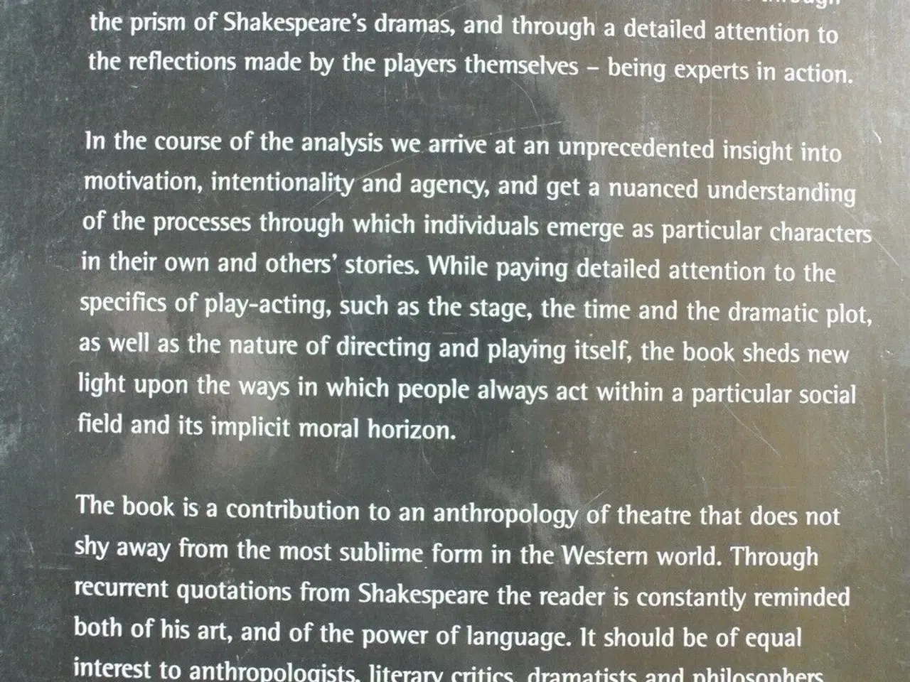 Billede 4 - action anthropology in the company of shakespeare,