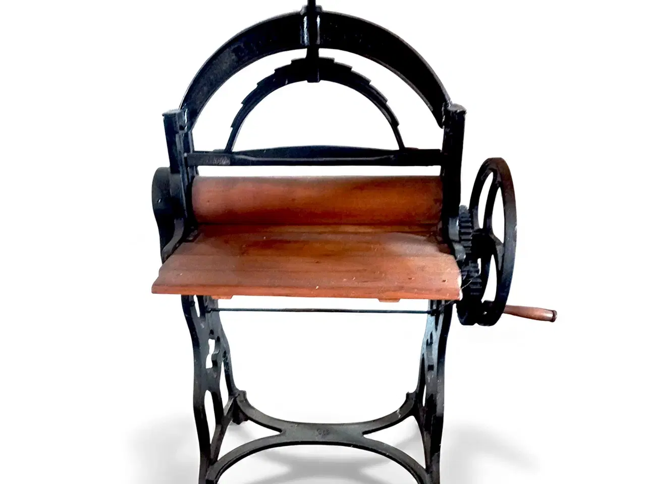 Billede 2 - Stor antik tøjrulle i støbejern og træ