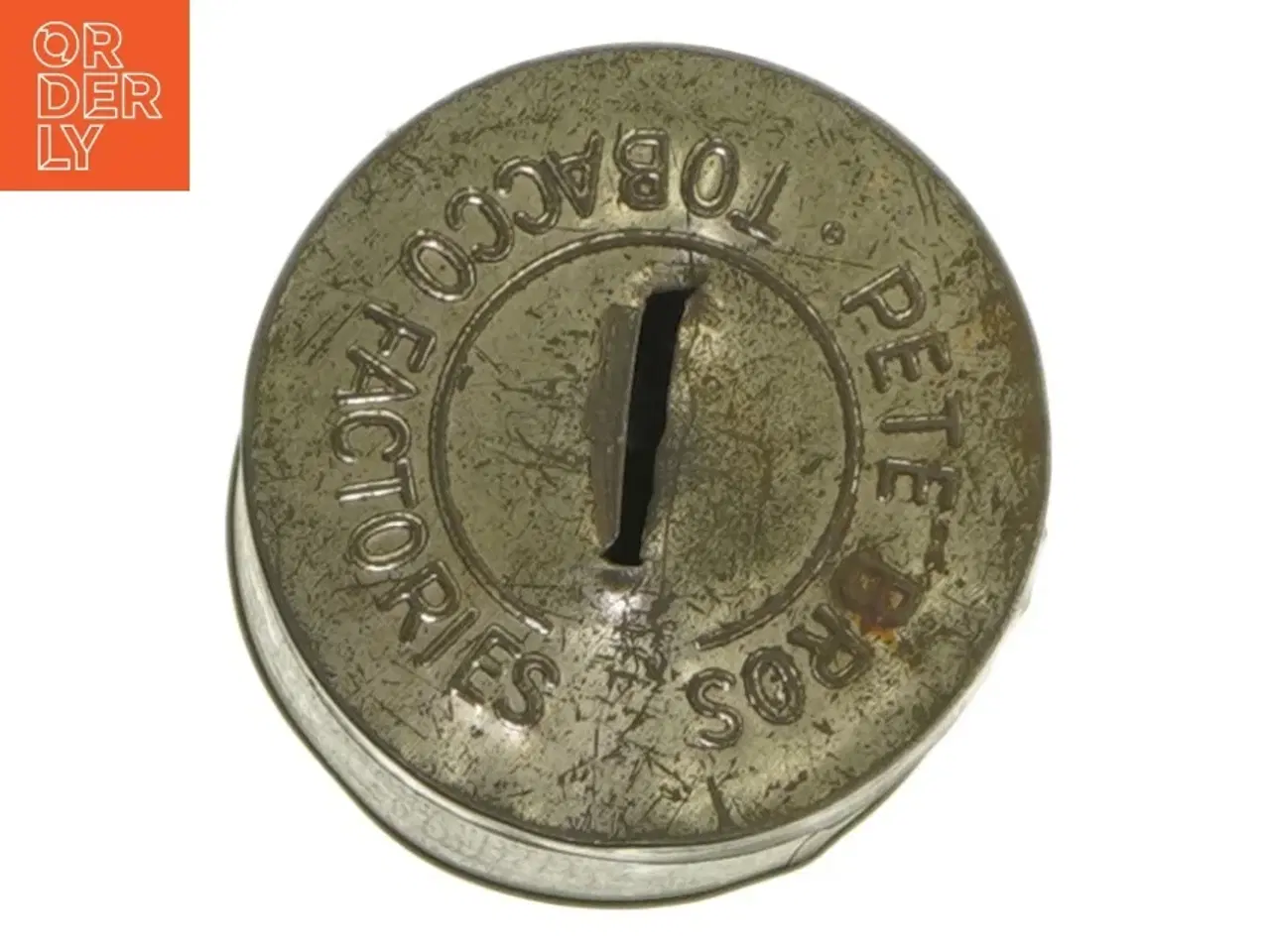 Billede 4 - Gammel metal sparebøsse fra Pete Bros (str. Ø. 8,5 cm)