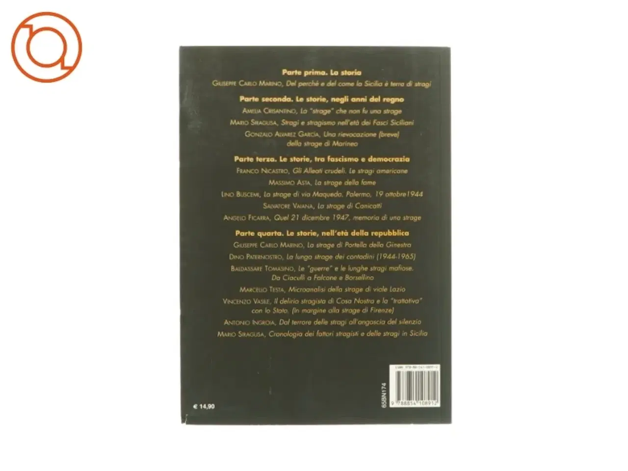 Billede 2 - La sicilia delle stragi af Giuseppe Carlo Marino (bog)