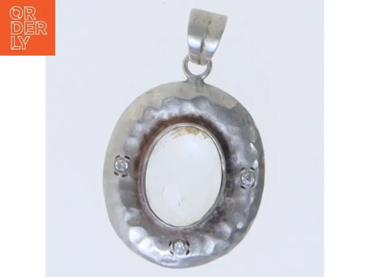 Billede 1 - Sølvsmykke med krystaller (str. 4 cm)