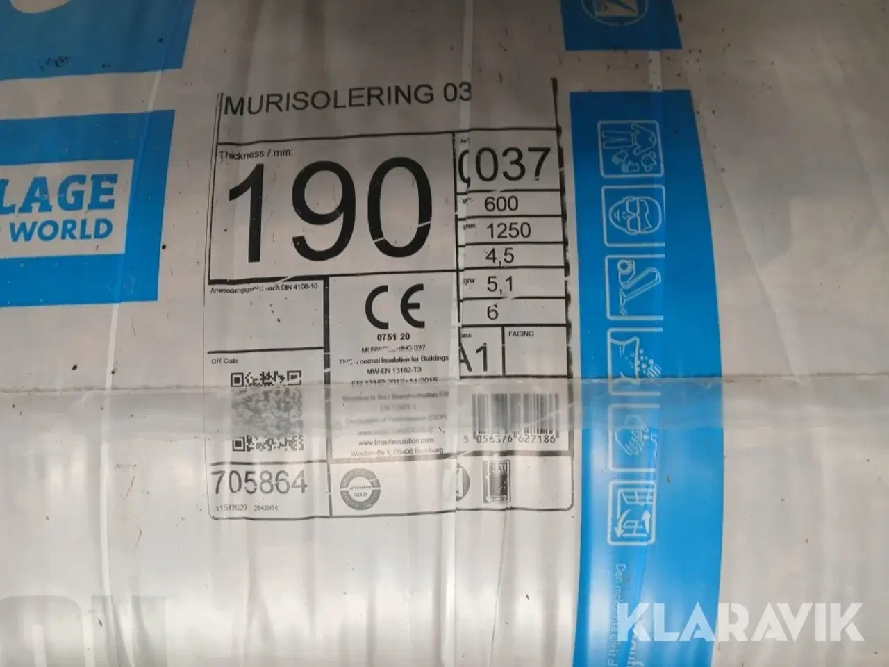 Billede 2 - Mur isolering 190mm 67,5m2