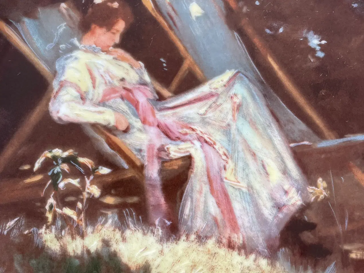 Billede 2 - Skagen platte nr. 4 - Kunstner hustru i haven, B&G