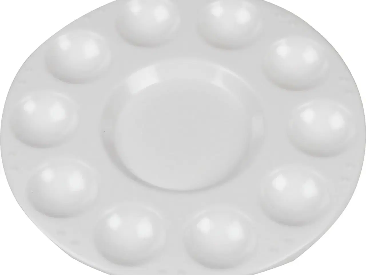 Billede 1 - Palette, Rund palette med 11 rum, diam. 17 cm, hvid, 10 stk./ 1 pk.
