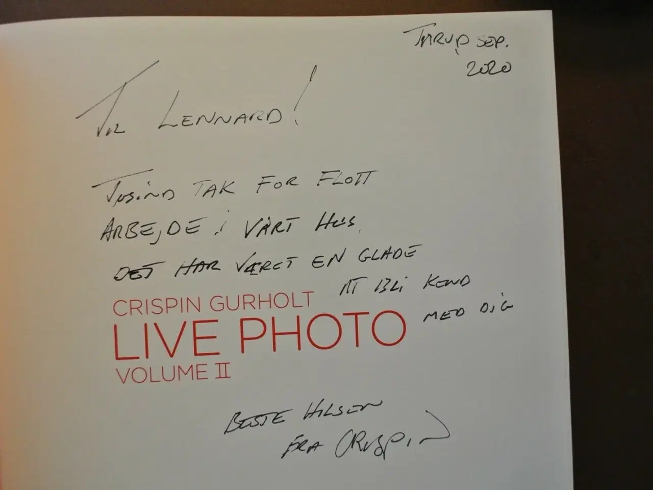 Billede 2 - crispin gurholt live photo volume 2, red. af selen