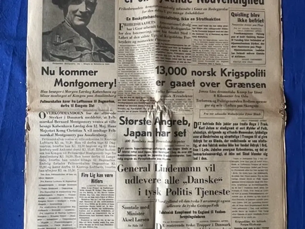 Billede 1 - Avis - Berlingske Tidende - 11. Maj 1945 - Alvorlig Udrensning bydende Nødvendighed !