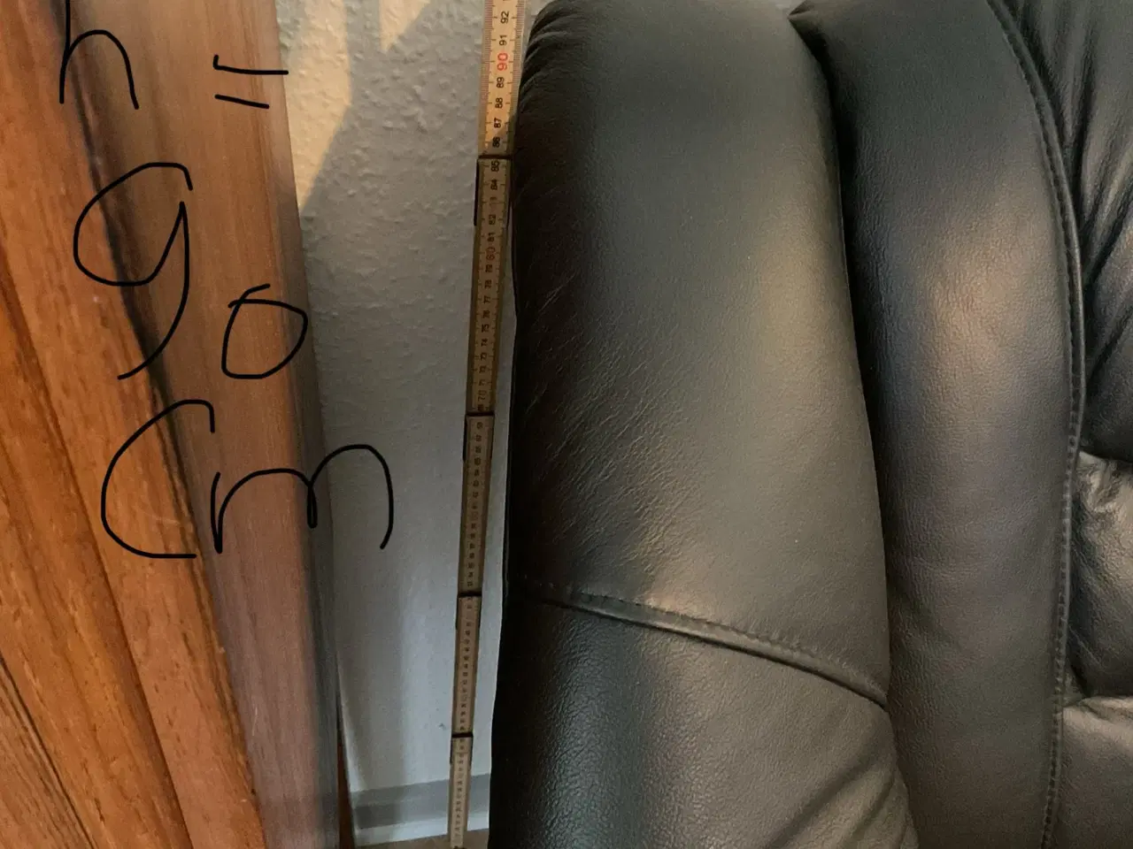 Billede 3 - Madison hjørnesofa i sort okselæder, vendbar