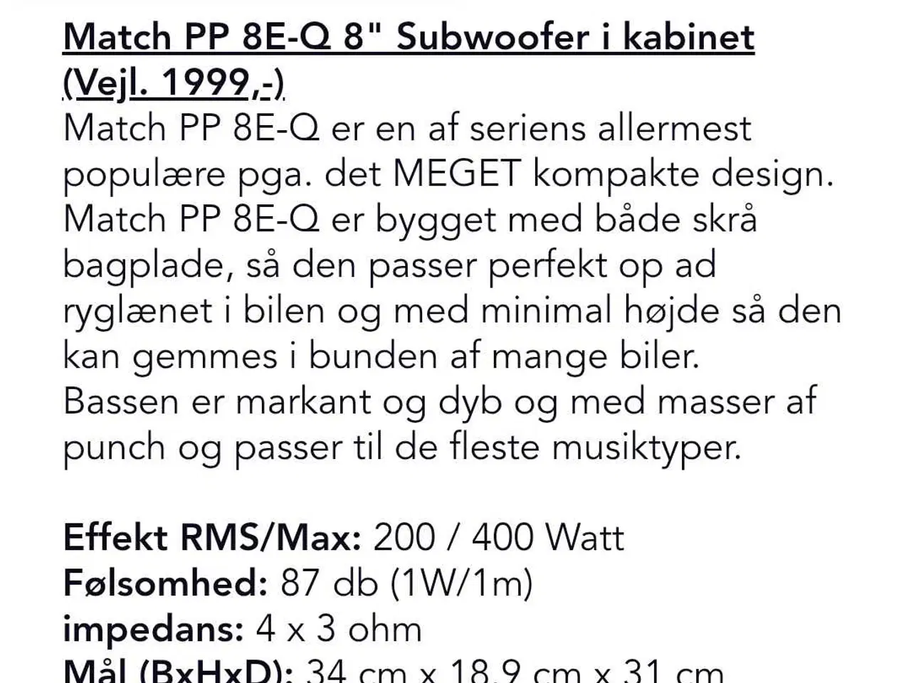 Billede 4 - Forstærker og subwoofer